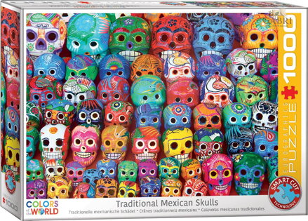 EUROGRAPHICS Puzzle Tradiční mexické lebky 1000 dílků