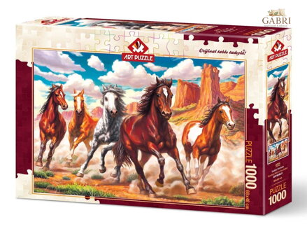 ART PUZZLE Puzzle Divoké koně v údolí 1000 dílků