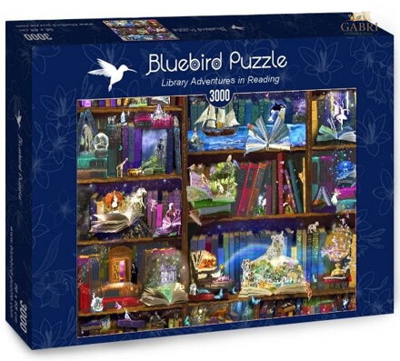 BLUEBIRD Puzzle Knihovna dobrodružství 3000 dílků