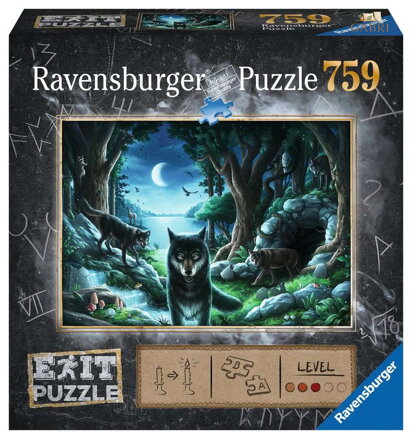 RAVENSBURGER Únikové EXIT puzzle Vlk 759 dílků
