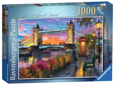 RAVENSBURGER Puzzle Západ slunce u Tower Bridge 1000 dílků