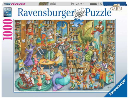 RAVENSBURGER Puzzle Půlnoc v knihovně 1000 dílků