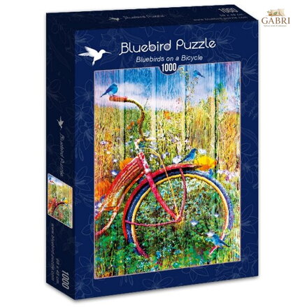 BLUEBIRD Puzzle Modří ptáčci na kole 1000 dílků