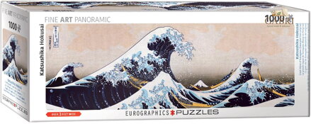 EUROGRAPHICS Panoramatické puzzle Velká vlna na pobřeží Kanagawy 1000 dílků