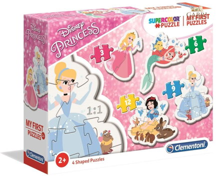 CLEMENTONI Moje první puzzle Disney princezny 4v1 (3,6,9,12 dílků)