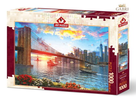 ART PUZZLE Puzzle Západ slunce v New Yorku 1000 dílků