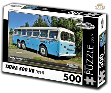 RETRO-AUTA Puzzle BUS č.9 Tatra 500 HB (1964) 500 dílků