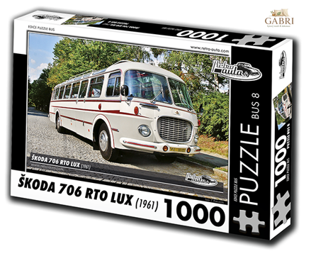 RETRO-AUTA Puzzle BUS č.8 Škoda 706 RTO LUX (1961) 1000 dílků