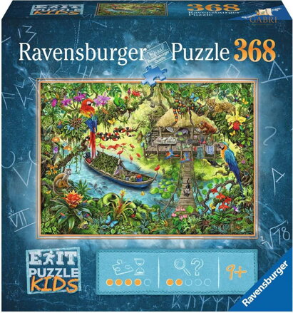 RAVENSBURGER Únikové EXIT puzzle Kids Expedice do džungle 368 dílků