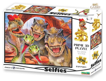 PRIME 3D Puzzle Raptoří selfie 3D 100 dílků