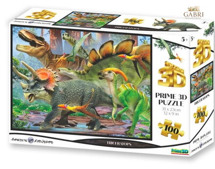 PRIME 3D Puzzle Triceratops 3D 100 dílků