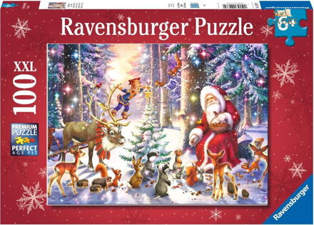 RAVENSBURGER Puzzle Vánoce v lese XXL 100 dílků
