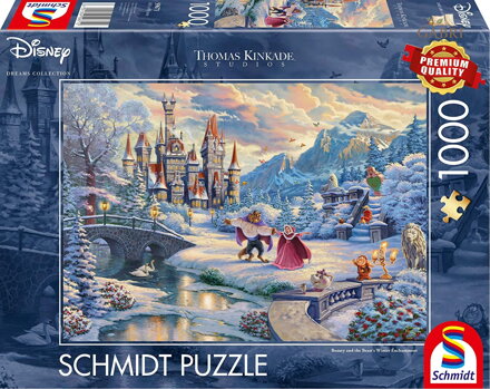 SCHMIDT Puzzle Kráska a zvíře: Zimní kouzlo 1000 dílků
