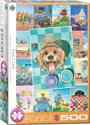 EUROGRAPHICS Puzzle Psí život XL 500 dílků