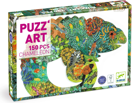 DJECO Obrysové puzzle Chameleon 150 dílků