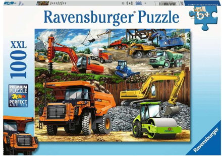 RAVENSBURGER Puzzle Stavební stroje XXL 100 dílků