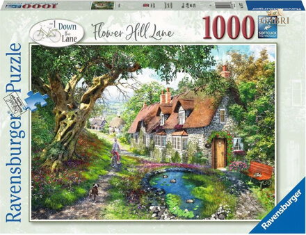 RAVENSBURGER Puzzle Venkovský domek s rozkvetlou zahradou 1000 dílků