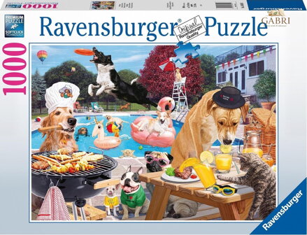 RAVENSBURGER Puzzle Psí létní dny 1000 dílků