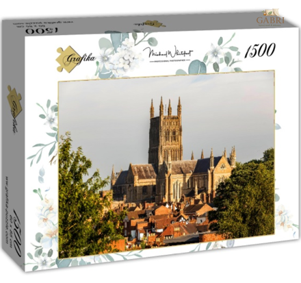 GRAFIKA Puzzle Katedrála ve Worcestru - pohled z parku Královské pevnosti 1500 dílků