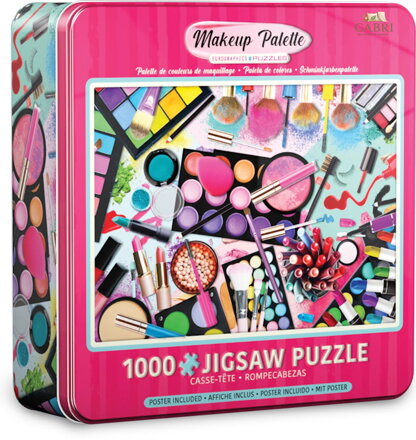 EUROGRAPHICS Puzzle v plechové krabičce Paleta barev: Makeup 1000 dílků