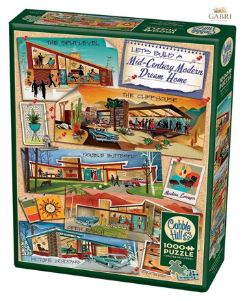 COBBLE HILL Puzzle Moderní dům snů v polovině století 1000 dílků