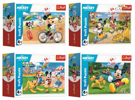 TREFL Displej Puzzle Mickey Mouse: Kouzelný den 54 dílků (40 ks)