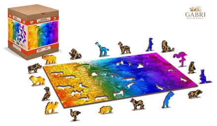 WOODEN CITY Dřevěné puzzle Ptačí ráj 2v1, 300 dílků EKO