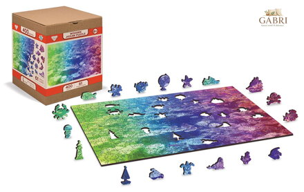 WOODEN CITY Dřevěné puzzle Korálový útes 2v1, 400 dílků EKO