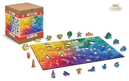 WOODEN CITY Dřevěné puzzle Tropické ryby 2v1, 400 dílků EKO