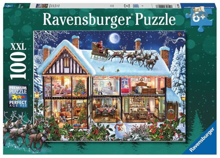 RAVENSBURGER Puzzle Vánoce doma XXL 100 dílků