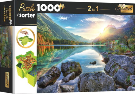 TREFL Puzzle s třídičem 2v1 Jezero Hintersee, Německo 1000 dílků