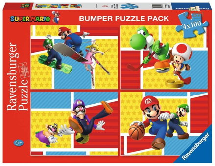 RAVENSBURGER Puzzle Super Mario 4x100 dílků
