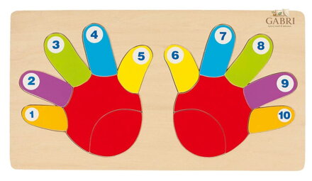 GOKI Dřevěné vkládací puzzle Ruce