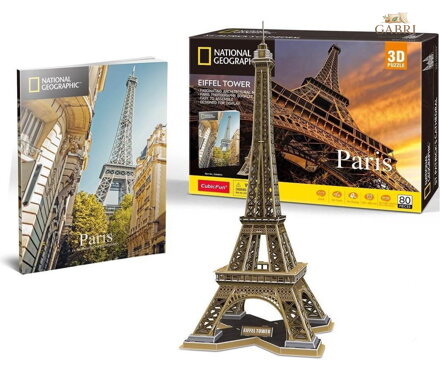 CUBICFUN 3D puzzle National Geographic: Eiffelova věž 80 dílků