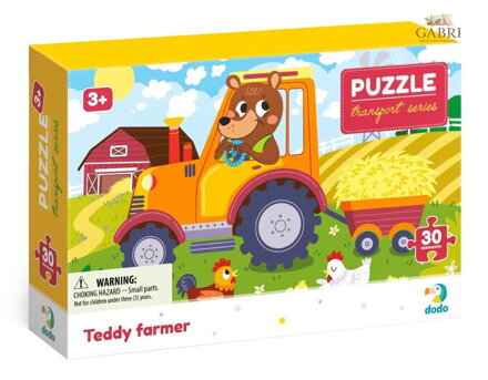 DODO Puzzle Doprava: Farmář Teddy 30 dílků
