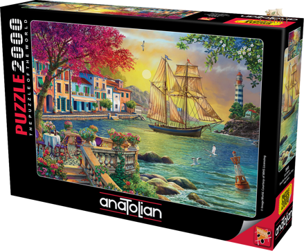 ANATOLIAN Puzzle Krásný západ slunce nad přístavem 2000 dílků