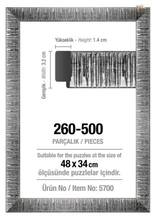 ART PUZZLE Rám na puzzle 48x34cm stříbrný (5700)