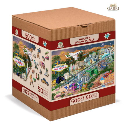 WOODEN CITY Dřevěné puzzle Vítejte v Las Vegas 2v1, 505 dílků EKO