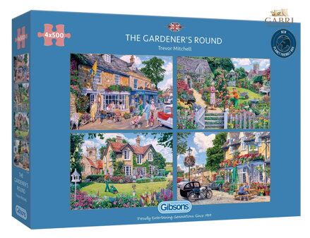 GIBSONS Puzzle Zahradníkův den 4x500 dílků