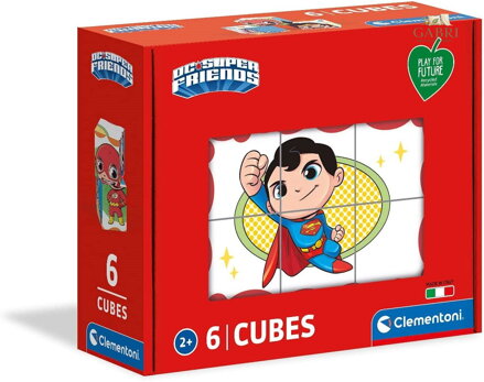 CLEMENTONI Play For Future Obrázkové kostky Superpřátelé, 6 kostek