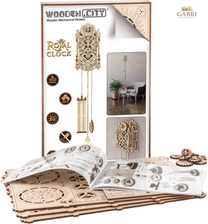 WOODEN CITY 3D puzzle Královské hodiny 126 dílků
