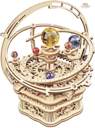 ROBOTIME Rokr 3D dřevěné puzzle Hvězdná noc (hrací skříňka) 84 dílků
