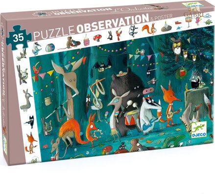 DJECO Puzzle Observation: Lesní orchestr 35 dílků