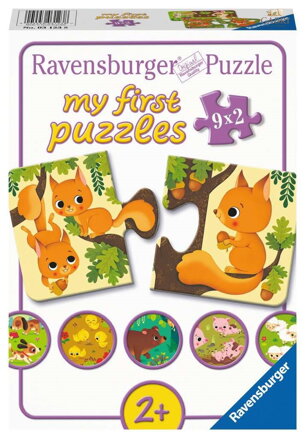 RAVENSBURGER Moje první puzzle Zvířátka a mláďátka 9x2 dílků