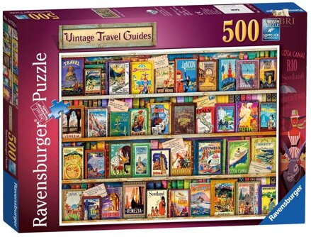 RAVENSBURGER Puzzle Historické cestovní příručky 500 dílků