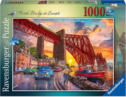 RAVENSBURGER Puzzle Forth Bridge při západu slunce, Skotsko 1000 dílků