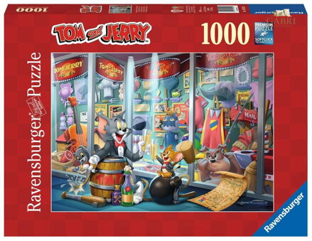 RAVENSBURGER Puzzle Tom & Jerry: Síň slávy 1000 dílků