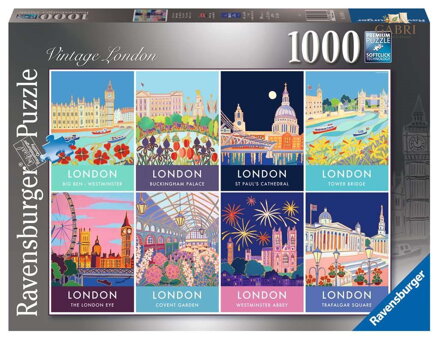 RAVENSBURGER Puzzle Londýn ve vintage stylu 1000 dílků