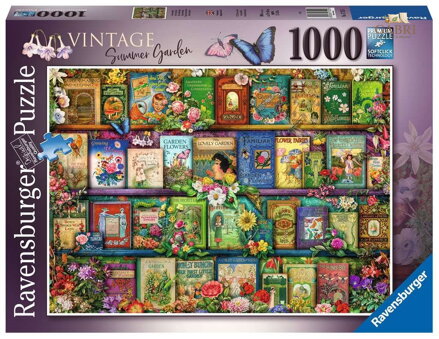 RAVENSBURGER Puzzle Knižní klasika: Letní zahrada 1000 dílků