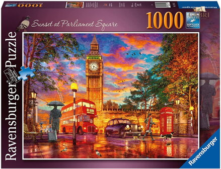 RAVENSBURGER Puzzle Západ slunce na Parlamentním náměstím, Londýn 1000 dílků
